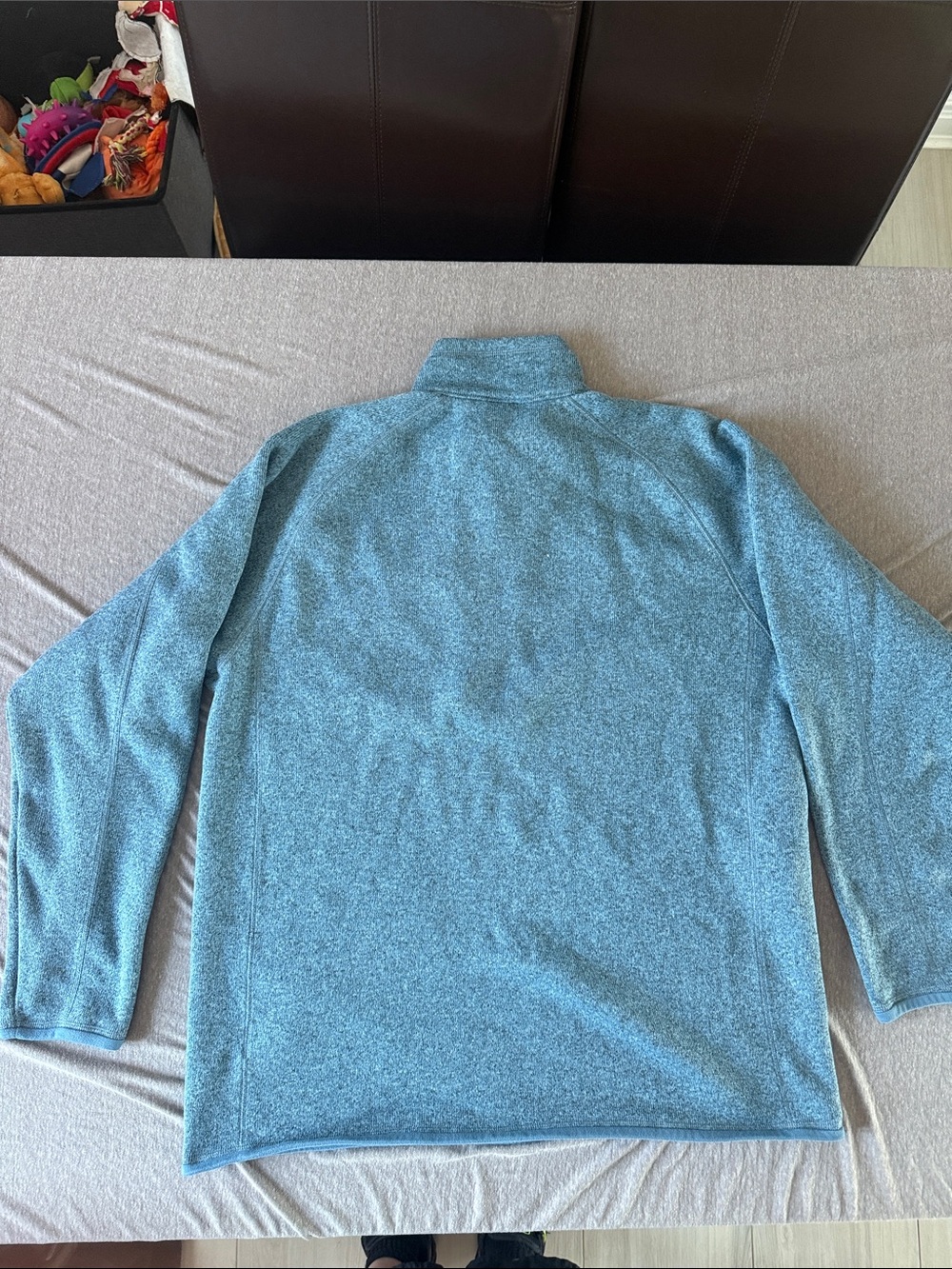 Patagonia Blue Heather Logo Knit Pullover - Picture 5 of 5